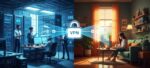 prostředí firmy - ikona VPN - domácí prostředí