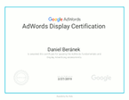 AdWords Display Certification - Reklama v Obsahové síti, Google, Daniel Beránek